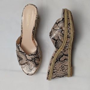Snake Skin Wedge Sandal